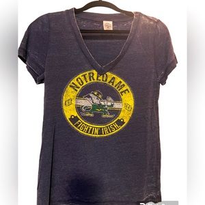 Notre Dame v neck tee